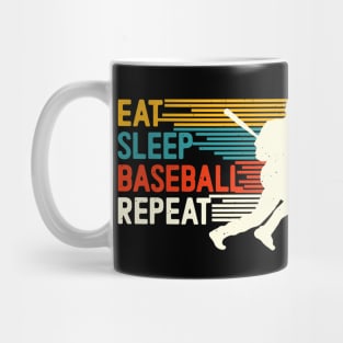 Eat Sleep Baseball Repeat Funny Baseball Players Mug